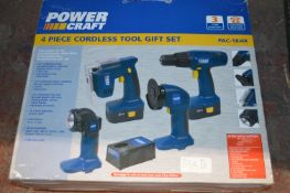 Power Craft 4pc Cordless Tool Set