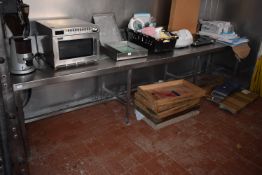 *Stainless Steel Preparation Table with Upstand to Rear 75x360cm