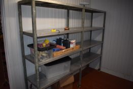 *Galvanised Steel Storage Rack on Wheels with Aluminium Shelves 45x230cm x 190cm tall