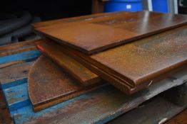 *Offcuts of Steel Plate, Feed Rollers, and Trestle