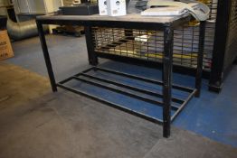 *Wood Toped Workbench 55.5”x27.5” x 32.5” tall