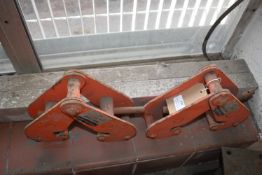 *Pair of 2-ton Beam Clamps (one requires repair)