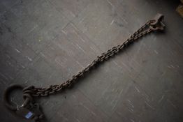 *Ring Chain with Two Flat Clamp Grabs with Shortening Knuckle, Safe Working Load 10-ton