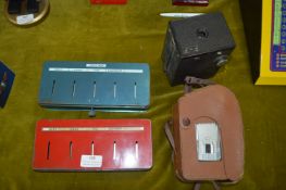 Two Vintage Cameras and Two Moneyboxes