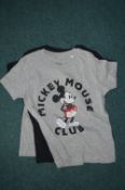 Three Disney Mickey Mouse Kid's T-Shirts Size: 5-6