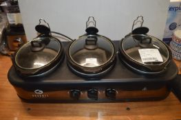 *Gourmet Triple Slow Cooker