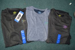 *Three Umbro Men's T-Shirts Size: L