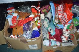 Two Boxes of Christmas Items etc.