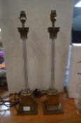 *Pair of David Hunt Bronze Effect Classical Column