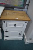 White Painted Cupboard with Pine Top