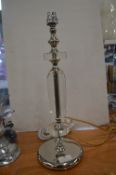 *Chrome and Acrylic Table Lamp Base