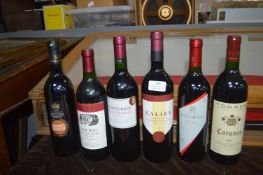 Six Bottles of Red Wine