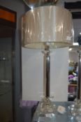 *Chrome & Acrylic Table Lamp with Shade
