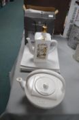 Pottery Items Including a Gin Teapot