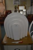 Large White Art Deco Style Table Lamp Base