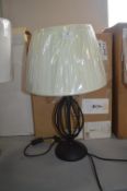 *Elstead Artisan Black Table Lamp with Cream Shade