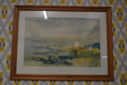 Watercolour Coastal Scene by David Hay