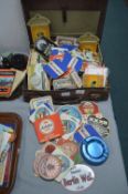 Vintage Case Containing Beer Mats