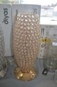 *Diyas Cos French Gold & Crystal Table Lamp
