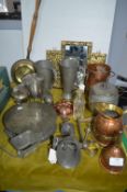 Vintage Metal Ware Including Pewter Tankards, Kitc