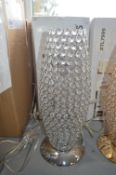 *Diyas Cos Chrome & Crystal Table Lamp