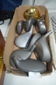 Nine Golf Club Driver Heads and Assorted Necks