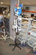 * 4x Maxiblend high flow meters, 2x Vital Signs vital flow 100 controllers on mobile metal stand