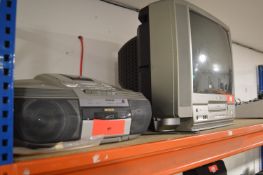 *Aiwa VXD2120 TV VHS, and Aiwa CSD-ED59 Remote CD Stereo Radio