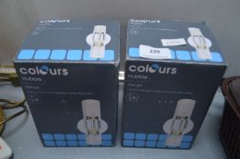 Two Double Wall Lights by Colours
