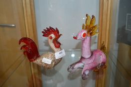 Two Murano Glass Animals