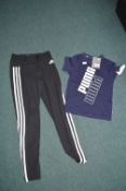 Adidas Bottoms, and a Puma Top