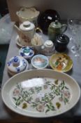 Pottery Items including Portmeirion Dish etc