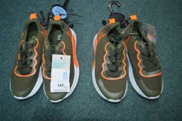 Two Pairs of Kid's Trainers Size: 8