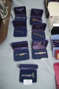 Seven Tie Rack Tie Pins