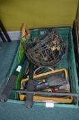 Assorted Garden Tools, Hanging Baskets, etc.