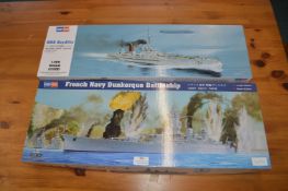 Two Battleship Model Construction Kits by Hobby Bo