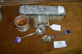 Two Hallmarked Sterling Silver Napkin Rings, Silve