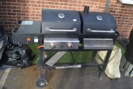 Fire Pit Dual Fuel Gas and Charcoal Barbecue