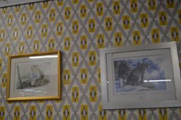 Two Steven Gayford Signed Big Cat Wildlife Prints