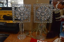 Pair of Acrylic Table Lamps