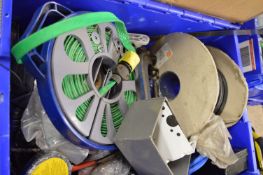 *Miscellaneous Lot Including Screws, Nails, Ruler, Spool of Cable, G-Clamp, etc. (box not included)