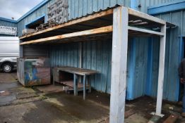 *Steel Lean-To with Storage Rack