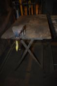 *Folding Table with 4” Vice