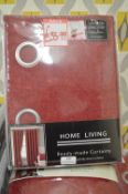 *Home Living Lined Eyelet Curtains 66” width 54” drop