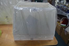 *Four White Rectangular Lampshades 17