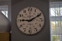 Large Reproduction Enamel Style Wall Clock