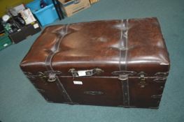 Distressed Vinyl Storage Chest