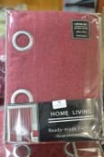*Home Living Lined Eyelet Curtains 132” width 90” drop