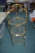 Victorian Brass Three Tiered Stand