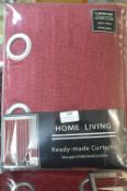 *Home Living Lined Eyelet Curtains 132” width 90” drop